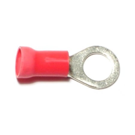 Midwest Fastener Ring Terminal, 8 AWG, Plastic Insulated, 20 PK 60847